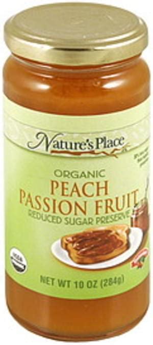 Hannaford Organic, Peach Passion Fruit Reduced Sugar Preserve - 10 oz, Nutrition Information | Innit