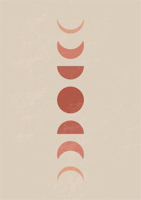 Mid century modern minimalist art print with organic natural shape ...