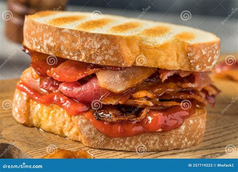 Homemade British Bacon Sandwich Stock Image - Image of sandwich, cooked ...