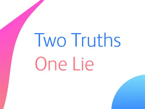 Two Truths, One Lie Icebreaker – Training Central