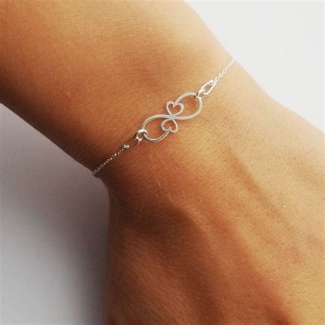 Infinity charm women's bracelet. Thin Solid Silver | Etsy in 2021 | Infinity jewelry, Silver ...