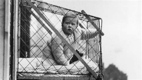 Vintage baby cage: Babies suspended out the window in wire cages for fresh air in 1930s | Daily ...