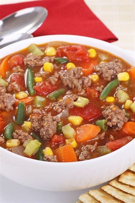 Weight Watchers Vegetable Hamburger Soup - Nesting Lane