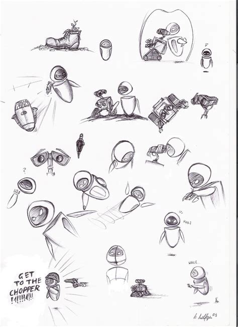 Wall.e Sketches 3 by paint-paint on DeviantArt