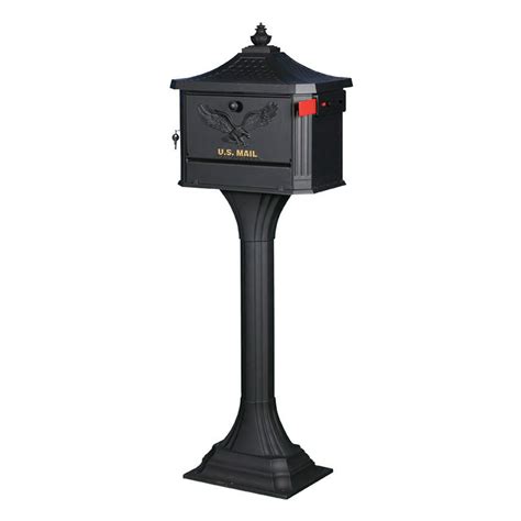 Gibraltar Mailboxes Pedestal All-in-One, Large, Aluminum, Locking ...