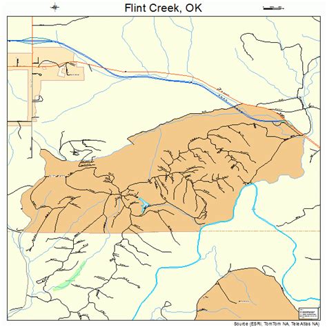 Flint Creek Oklahoma Street Map 4026415