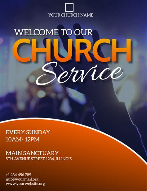 Copy of church service invitation flyer | PosterMyWall