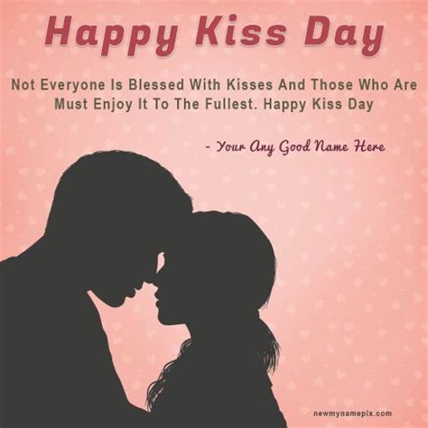 2023 Happy Kiss Day Wishes Best Pictures Edit Name Card Free