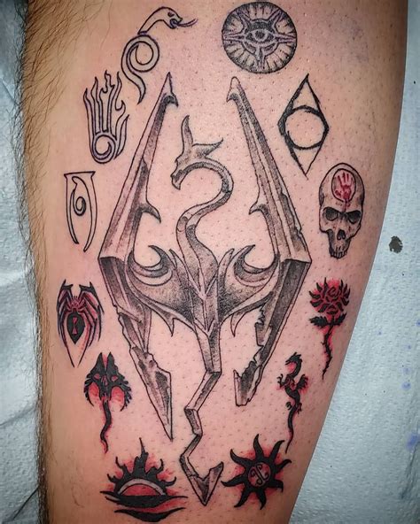 101 Amazing Skyrim Tattoo Ideas That Will Blow Your Mind! | Gaming tattoo, Skyrim tattoo, Sleeve ...