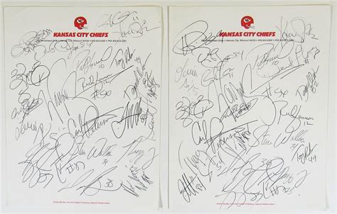 Lot Detail - Kansas City Chiefs Signed Autograph Page - Carl Peterson ...