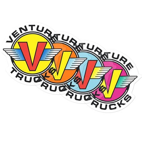 Venture Truck Skateboard Sticker Wings Medium Pink x 1