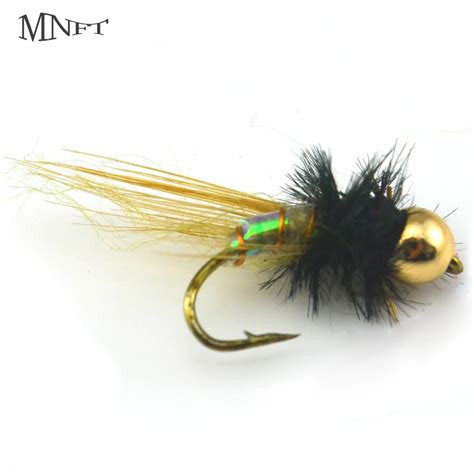MNFT 10PCS 12# Brass Beads Head Midge Fly Fishing Bait Flies Bait-in ...
