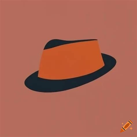 Orange fedora logo design