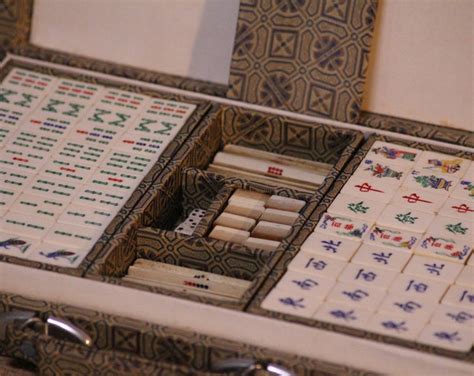 Vintage Mahjong Tiles Set Mahjong Jokers Bamboo Bovine Bone Chinese ...