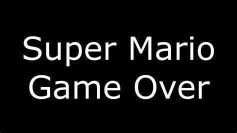 Super Mario Game over / Death sound effect (Origianl) + [ Download ] - YouTube