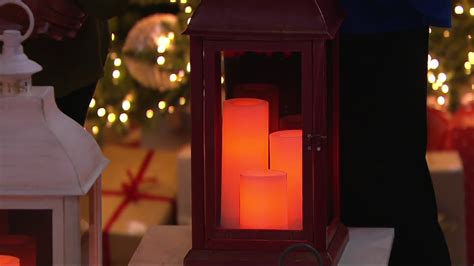 Candle Impressions Large Indoor/ Outdoor Lantern with 3 Candles on QVC - YouTube