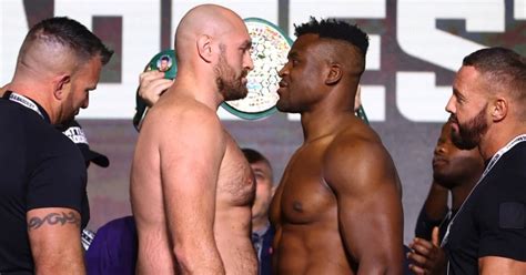 Video - Tyson Fury Leans On, Clashes Heads With Francis Ngannou During ...