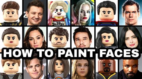 How To Make Custom LEGO Minifigs - Painting Faces - YouTube