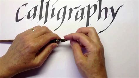 Calligraphy - using a pen - YouTube