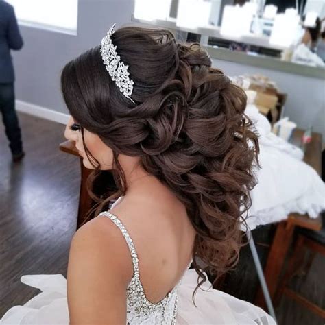 Hairstyle For Wedding With Crown