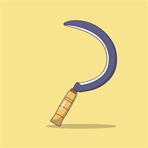 Sickle Vector Illustration. Object. Gardening Tool Vector. Flat Cartoon Style Suitable for Web ...