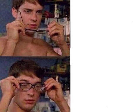 Spiderman Glasses - Meme Template - MeMesPortal