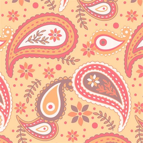 Free Vector | Hand drawn paisley pattern design