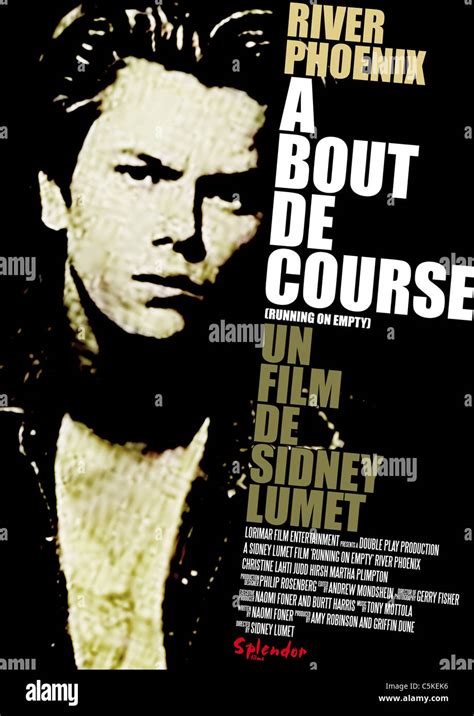 Running on Empty Year : 1988 Director : Sidney Lumet River Phoenix Movie poster (Fr Stock Photo ...