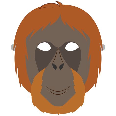 Orangutan Mask Template | Free Printable Papercraft Templates