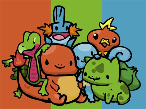 Pokemon Starters Desktop Background by Glowner4 on DeviantArt