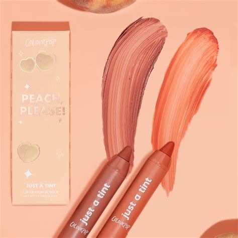 Peach, Please! Lippie Tint Kit | ColourPop Gel Eyeliner, Pencil Eyeliner, Bare Lip, Marula Oil ...