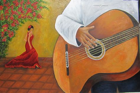 Flamenco Music - Oil on Canvas, in Music