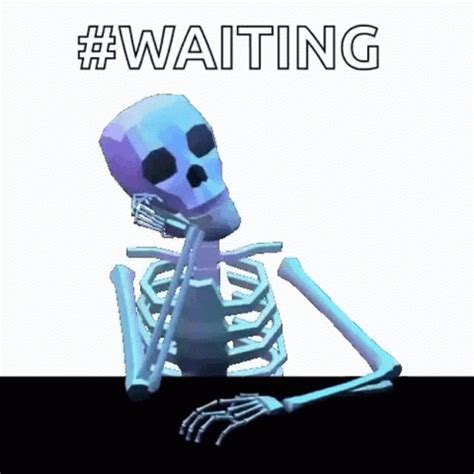 Skeleton Waiting GIF - Skeleton Waiting Bored - Discover & Share GIFs