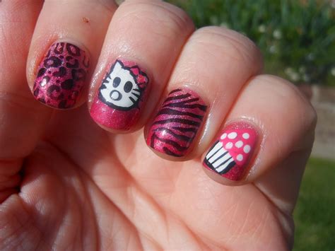 One Hundred Styles: Hello Kitty Nail Art Designs for Short Nails