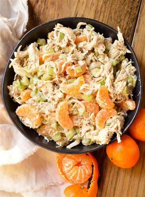 Take a break from boring old chicken salad and make this Mandarin Orange Chicke… | Orange salad ...