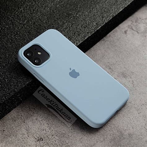 Buy Light Blue Silicon Case For iPhone 12 / 12 Pro - By CaseKiDukaan