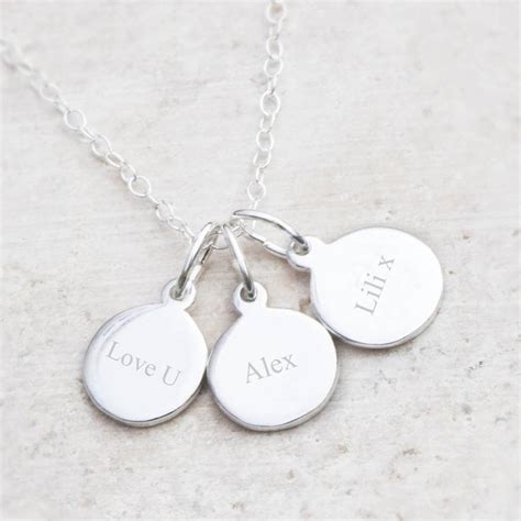 engraved sterling silver charm by bloom boutique | notonthehighstreet.com