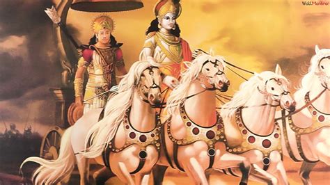 Mahabharata Shri Krishna and Arjun Canvas and Wall Painting, Arjun ...