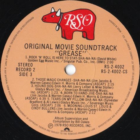 Grease the Original Soundtrack From the Motion Picture 2 | Etsy