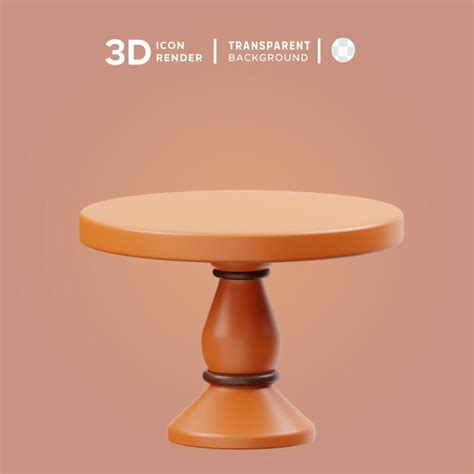 Premium PSD | Round table 3d illustration rendering