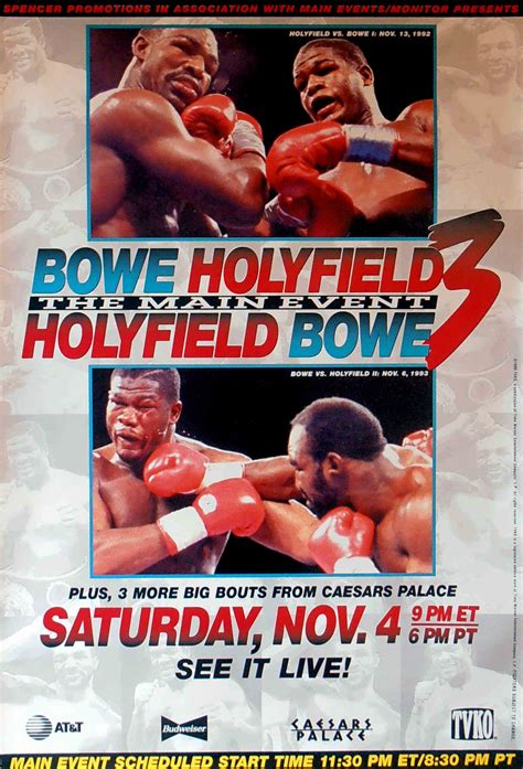 EVANDER HOLYFIELD vs. RIDDICK BOWE (3) PPV