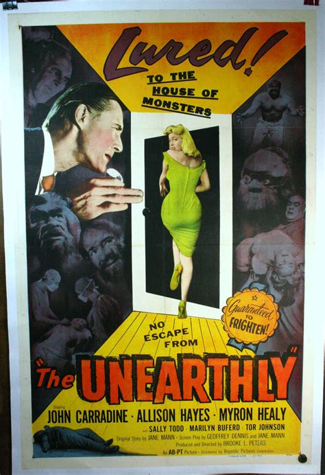 THE UNEARTHLY, 1950's Horror poster - Original Vintage Movie Posters