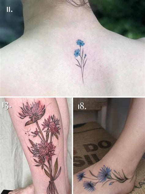 61 Blue Cornflower Tattoo Designs & Ideas - Tattoo Glee