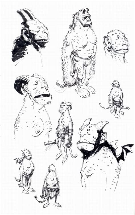 CHARACTER MODEL — Mike Mignola’s sketchbook pages from the Hellboy:... | Mike mignola art ...