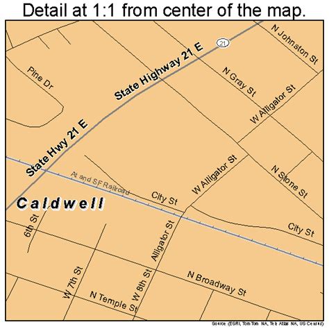 Caldwell Texas Street Map 4811836