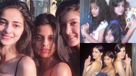 Suhana Khan, Ananya Panday & Shanaya Kapoor recreate their childhood photo in cutest way ...