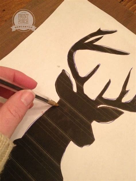 How to Paint a Deer Head Silhouette | Deer head silhouette, Deer painting, Deer head