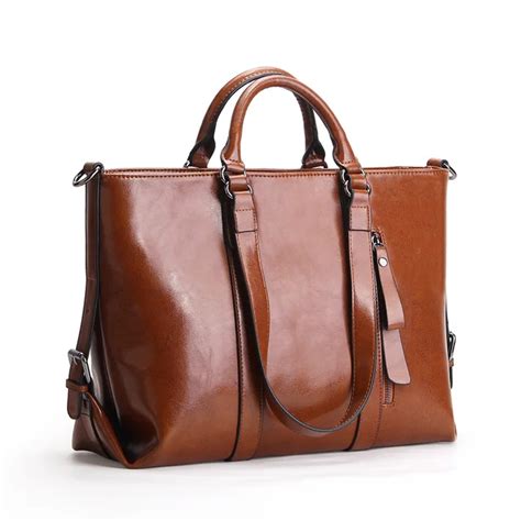 Brown Leather Work Bag Women's | semashow.com