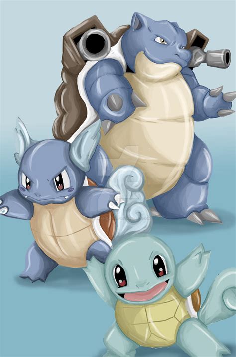 Squirtle Evolution by ItzAmandaYay on DeviantArt