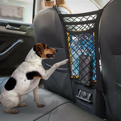 Multi-layered Car Dog Pet Barrier Guard Back Seat Safety Protector Mesh ...